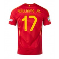 Camiseta España Nico Williams #17 Primera Equipación Replica Eurocopa 2024 mangas cortas